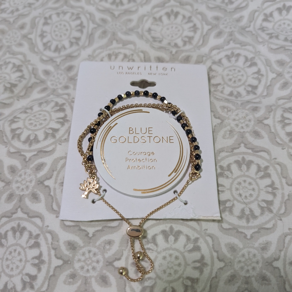 Unwritten Blue and Gold Bracelet